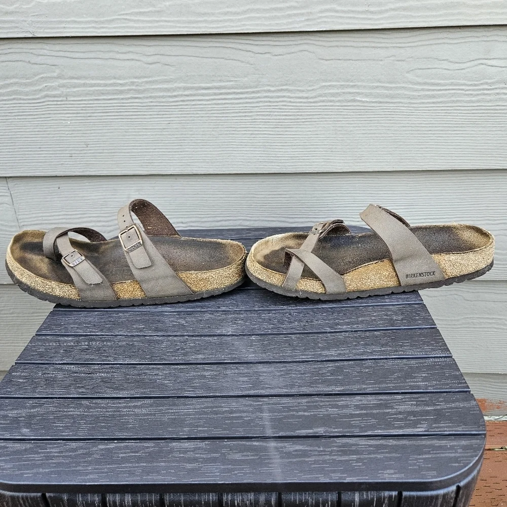 Birkenstock Mayari Brown Leather Sandal Womens Shoes EU Size 41